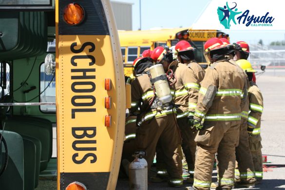 Camión tanque golpea autobús escolar en South Carolina