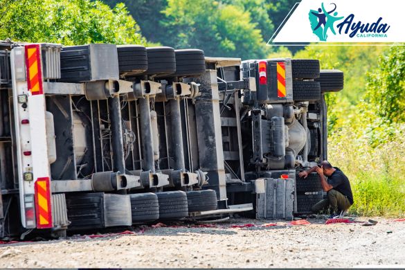 accidente de camión en Lancaster