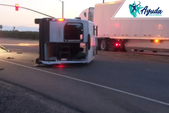 accidente en la intersección de Clovis y North