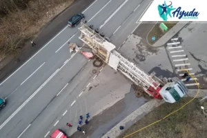 overturned truck accident I-5 Stanislaus County